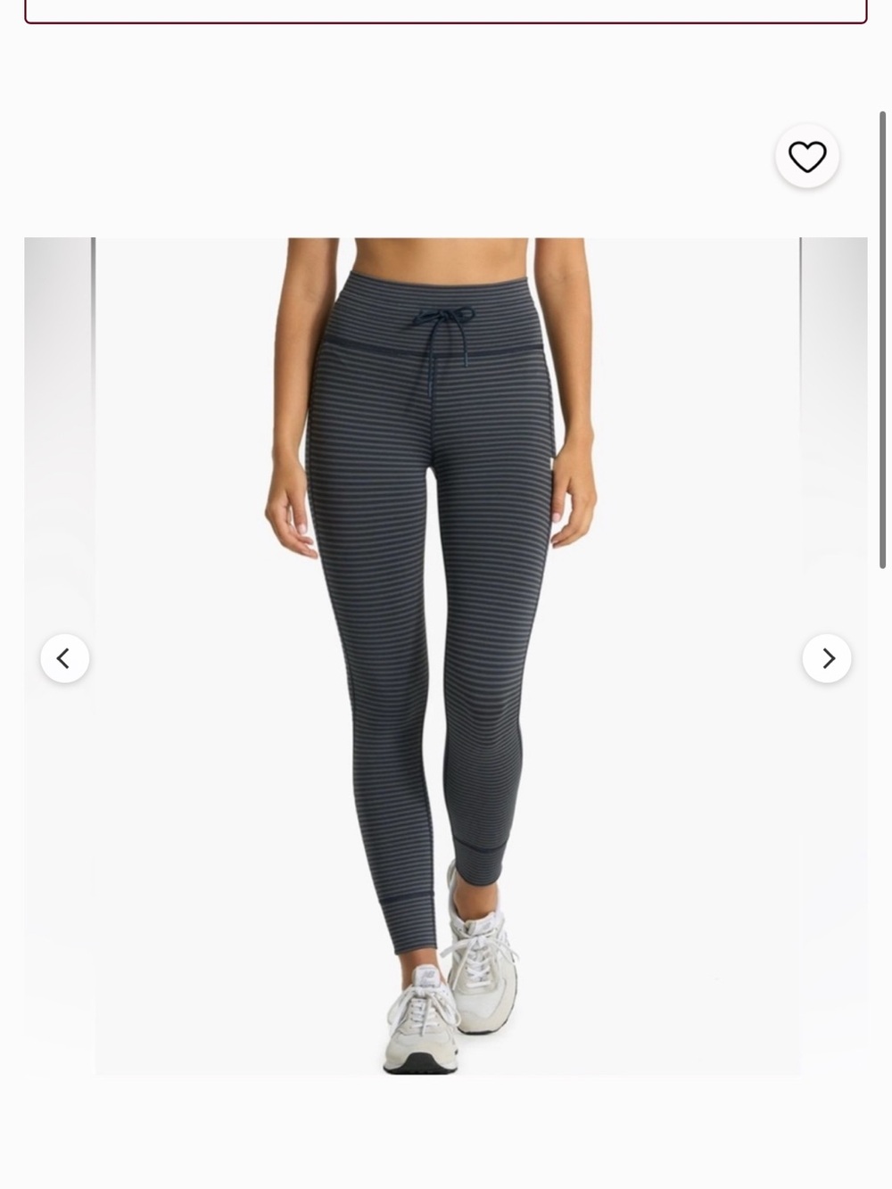 Vuori Striped Daily High-Rise Drawstring Leggings